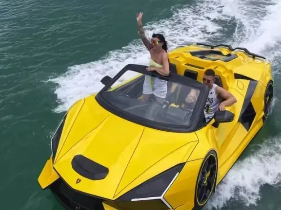 Lamborghini Yellow jet car rental in Batumi - 2 people Lamborghini Yellow jet car rental in Batumi - 2 people